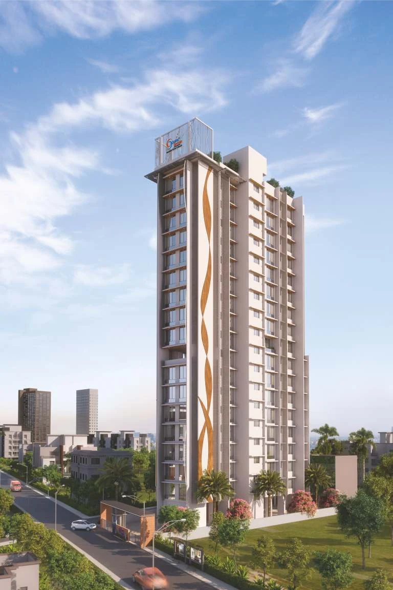 Safal Group and Developers architectural rendering of a residential tower